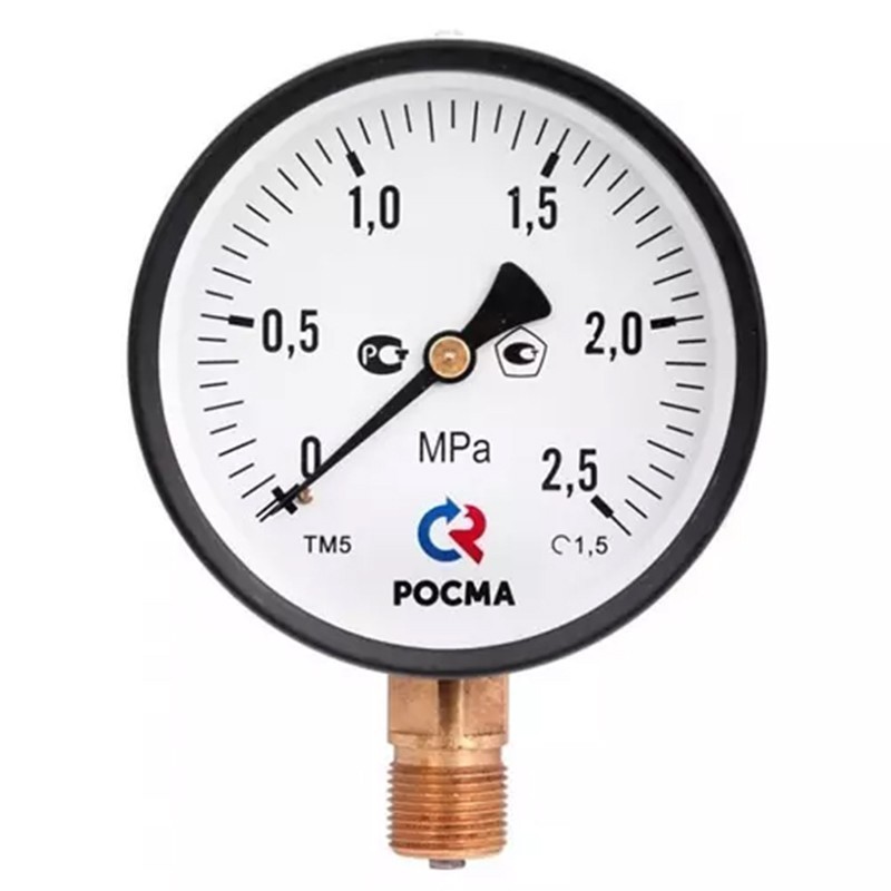 Мановакуумметр Росма ТМВ-510Р.04 общетехнический, 100мм, -0.1-0.5МПа, резьба M20x1,5, с электронной приставкой тип I, радиальный, класс точности 1,5-1