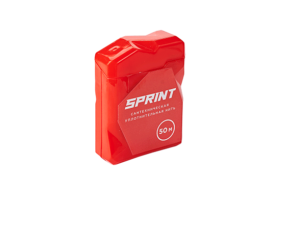 сантехническая нить для герметизации резьбы Sprint 50м в многоразовом боксе блистер купить в Кемерово | "Проконсим"