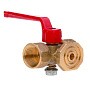 Кран латунный шаровой 11Б18бк(ф)2 DN 15 PN 16 под манометр G1/2''хG1/2'' с контрольным фланцем муфта-муфта рычаг Пензапромарматура купить в Кемерово | "Проконсим"