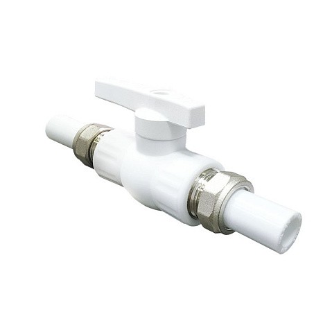 Краны шаровые ПП DN 20-32 PN 25 с двусторонним разъемным соединением белые Valfex купить в Кемерово | "Проконсим" Краны шаровые ПП DN 20-32 PN 25 с двусторонним разъемным соединением белые Valfex купить в Кемерово | "Проконсим"