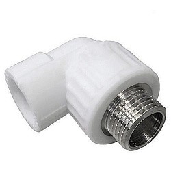 Акция! Угольник комбинированный ПП 32-3/4'' PN25, с наружной резьбой, белый, Valfex 10126132 (251311409) со склада Проконсим в Кемерово