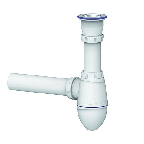 Сифон для умывальника Unicorn А210, 40х40 прямой отвод, 1 1/2'' х40 чаша из нержавеющей стали купить в Кемерово | "Проконсим"
