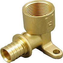 Угольники латунные установочные для PEX труб DN 16-25 PN 10 под надвижную гильзу с внутренней резьбой ONE PLUS купить в Кемерово | "Проконсим"