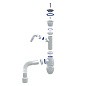 Сифон для мойки Unicorn В320V, 40х50 гибкий отвод, 1 1/2'' х40 чаша из нержавеющей стали с отводом для стиральной машины купить в Кемерово | "Проконсим"