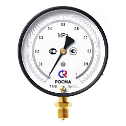  Манометр Росма ТМ-610 РМТИ.00 точных измерений, 150мм, 0-6МПа, резьба M20x1,5 радиальный, класс точности 0.6 (930091508) со склада Проконсим в Кемерово