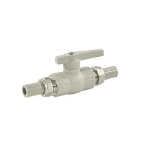 Краны шаровые ПП DN 20-32 PN 25 с двусторонним разъемным соединением серые Valfex купить в Кемерово | "Проконсим"