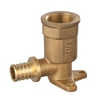 Угольники установочные латунные для PEX труб DN 16-25 PN 16 под надвижную гильзу с внутренней резьбой PLP купить в Кемерово | "Проконсим"