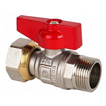 Краны латунные шаровые DN 15-20 PN 40 никелированные бабочка штуцер-накидная гайка MVI BV.531 купить в Кемерово | "Проконсим"