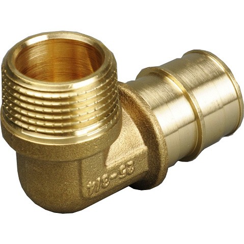 Угольник латунный для PEX труб 20-1/2'' PN 10 OP под надвижную гильзу с наружной резьбой ONE PLUS купить в Кемерово | "Проконсим"