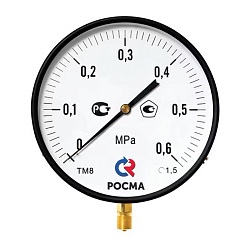  Манометр Росма ТМ-810Р.00 котловый, 250мм, 0-0.25МПа, резьба M20x1,5, радиальный, класс точности 1,5 (930093048) со склада Проконсим в Кемерово