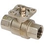 Краны латунные шаровые двухходовые DN 15-50 PN 25-40 никелированный под привод РИДАН AMZ-112R купить в Кемерово | "Проконсим"