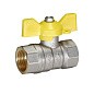 Кран латунный Temper серия 83 DN25 PN40 никелированный газовый бабочка м-м ГОСТ Р 59553 купить в Кемерово | "Проконсим"