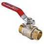 Кран латунный шаровой MVI AquaHit BV.316.04 DN 15 PN 25 рычаг штуцер-штуцер полнопроходной никелированный купить в Кемерово | "Проконсим"