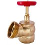 Клапан пожарный латунный угловой 125гр. DN 50-65 PN 16 КПЛ муфта-штуцер с удлиненным шпинделем Апогей купить в Кемерово | "Проконсим"