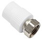 Муфта комбинированная ПП 20-3/4'' PN 25 с накидной гайкой белая VALFEX  купить в Кемерово | "Проконсим"