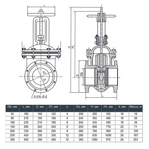 Задвижка чугунная 30ч6бр DN 125 PN 16(10) фланцевая параллельная ЛМЗ Семенов купить в Кемерово | "Проконсим"