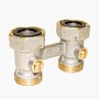 Узел нижнего подключения Vekotrim DN 15 PN 10 прямой двухтрубный 20-3/4'' c накидной гайкой, муфта купить в Кемерово | "Проконсим"