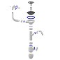 Сифон для мойки Unicorn В430V, без отвода, 3 1/2'' х40 с отводом для стиральной машины, прямоугольный перелив купить в Кемерово | "Проконсим"