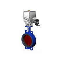 Затвор дисковый поворотный DN 300 PN 16 межфланцевый с диском из чугуна с электроприводом Tecfly VPI 4448 купить в Кемерово | "Проконсим"
