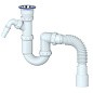 Сифон для умывальника Unicorn Y320V, 40х50 гибкий отвод, 1 1/2'' х40 чаша из нержавеющей стали с отводом для стиральной машины купить в Кемерово | "Проконсим"
