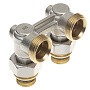 Узел нижнего подключения DN 20 угловой двухтрубный 20-1/2'' никелированный с ниппелем штуцерхштуцер РИДАН 003L0398R купить в Кемерово | "Проконсим"