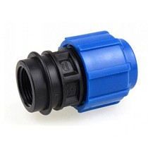 Муфты компрессионные для ПЭ DN 20-110 PN 16 обжимные с внутренней резьбой купить в Кемерово | "Проконсим"