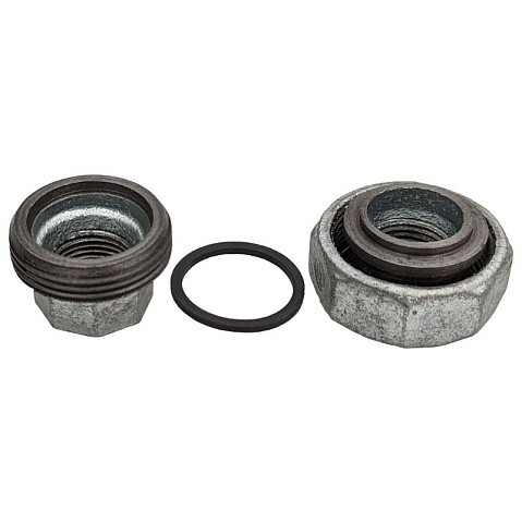 Американка чугунная DN 15-50 PN 16 оцинкованная муфта-муфта с плоской прокладкой Fittex Plus купить в Кемерово | "Проконсим"