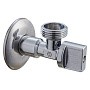 Кран латунный шаровой угловой MVI BV.464 DN 15-20 PN 10 штуцер бабочка купить в Кемерово | "Проконсим"