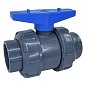 Кран шаровый клеевой НПВХ DN 50 PN 16 уплотнение EPDM/TPV черный Aquaviva AQVBVD50 купить в Кемерово | "Проконсим"