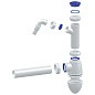 Сифон для умывальника Unicorn А510V, 40х40 прямой отвод, 1 1/2'' х40 с отводом для стиральной машины преходник 40х32 купить в Кемерово | "Проконсим"