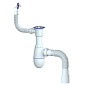 Сифон для мойки Unicorn В423, 40х50 гибкий отвод, 1 1/2'' х40 чаша из нержавеющей стали, круглый перелив, со смещением купить в Кемерово | "Проконсим"