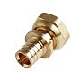 Муфта латунная для PEX труб 16-1/2'' под надвижную гильзу c накидной гайкой MVI SF.624.0404 купить в Кемерово | "Проконсим"
