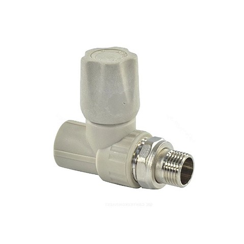 Вентиль для радиатора прямой VALFEX 20 PN 25 G-1/2'' серый купить в Кемерово | "Проконсим"