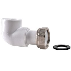  Угольник ПП с накидной гайкой 25-3/4'' PN 25 белый РВК 32270 (930659319) со склада Проконсим в Кемерово