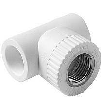 Тройник комбинированный ПП 32-1/2'' PN 25 с внутренней резьбой белый Pro Aqua PA24015 купить в Кемерово | "Проконсим"