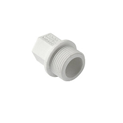  Заглушка ПП резьбовая 1/2'' PN 25, с наружной резьбой, белая, Pro Aqua PA15508P  (251439852) со склада Проконсим в Кемерово