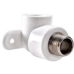 Угольник установочный ПП 16-1/2'' PN 25 белый РВК 21012 (930659308) со склада Проконсим в Кемерово