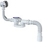 Сифон для ванны Unicorn S102, 40х50 гибкий отвод, 1 1/2'' х40 чаша из нержавеющей стали, круглый перелив купить в Кемерово | "Проконсим"