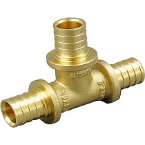 Тройники латунные для PEX-PEX труб DN 16-32 PN 10 переходные под надвижную гильзу ONE PLUS купить в Кемерово | "Проконсим"