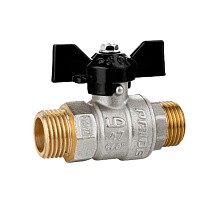 Краны латунные шаровые DN 15-25 PN 40 никелированные бабочка штуцер-штуцер LD Pride 47.304 купить в Кемерово | "Проконсим"