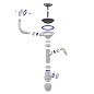 Сифон для мойки Unicorn B430VP, без отвода, 3 1/2'' х40 с отводом для стиральной машины, прямоугольный перелив купить в Кемерово | "Проконсим"