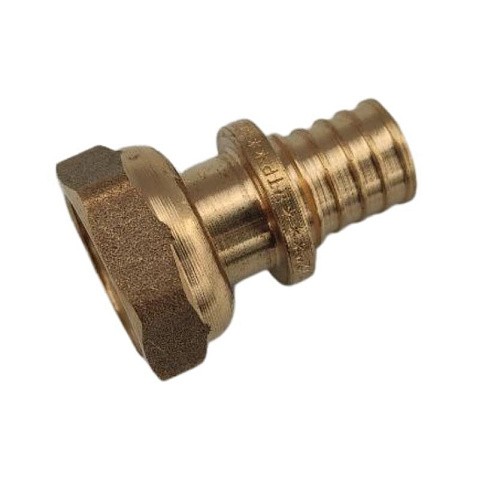 Муфта латунная для PEX труб  20-3/4''  PN 16  под надвижную гильзу с накидной гайкой  РосТурПласт купить в Кемерово | "Проконсим"