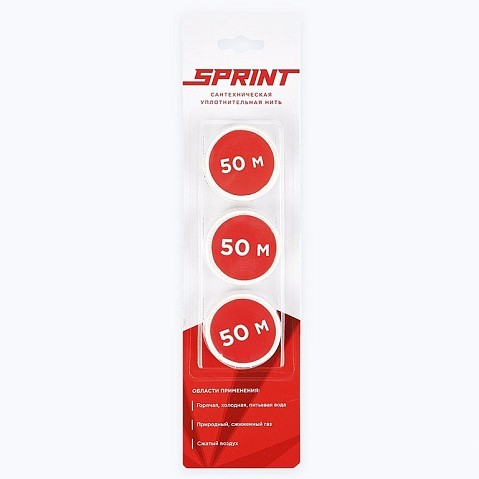Уплотнительная нить Sprint набор катушек 3х50м, блистер купить в Кемерово | "Проконсим"