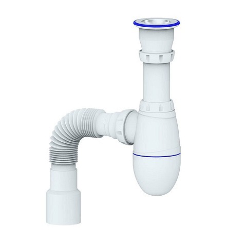 Сифон для мойки Unicorn В220, 40х50 гибкий отвод, 1 1/2'' х40 чаша из нержавеющей стали купить в Кемерово | "Проконсим"