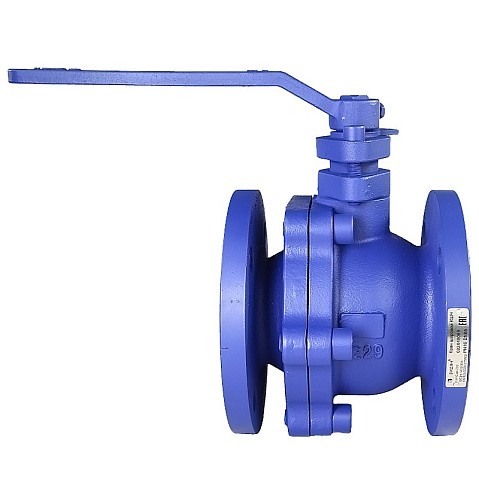 Кран шаровой полнопроходной DN 32 PN 16 чугунный фланцевый 165мм уплотнение PTFE с рукояткой РИДАН 082X4803R купить в Кемерово | "Проконсим"