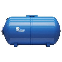 Гидроаккумуляторы для водоснабжения DN 25 PN 10 горизонтальный голубые WESTER купить в Кемерово | "Проконсим"