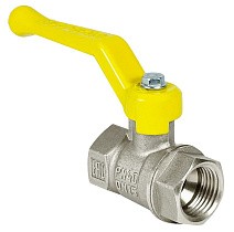 Краны латунные шаровые газовые 11Б27фт1М DN 15-50 PN 25-40 никелированные рычаг муфта-муфта Valfex.271 Standart ГОСТ Р 59553 купить в Кемерово | "Проконсим"