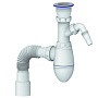 Сифон для мойки Unicorn В320VР, 40х50 гибкий отвод, 1 1/2'' х40 пластиковая чаша с отводом для стиральной машины купить в Кемерово | "Проконсим"