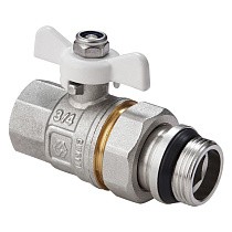Краны латунные шаровые DN 15-20 PN 40 никелированные бабочка американка MVI BV.521 купить в Кемерово | "Проконсим"