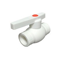 Краны шаровые ПП DN 20-63 PN 25 с металлическим шаром белые Valfex купить в Кемерово | "Проконсим"